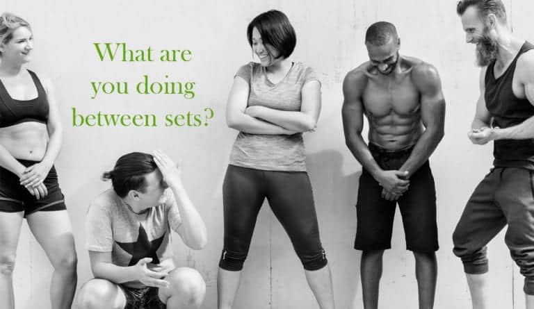 resting between workout sets and reps