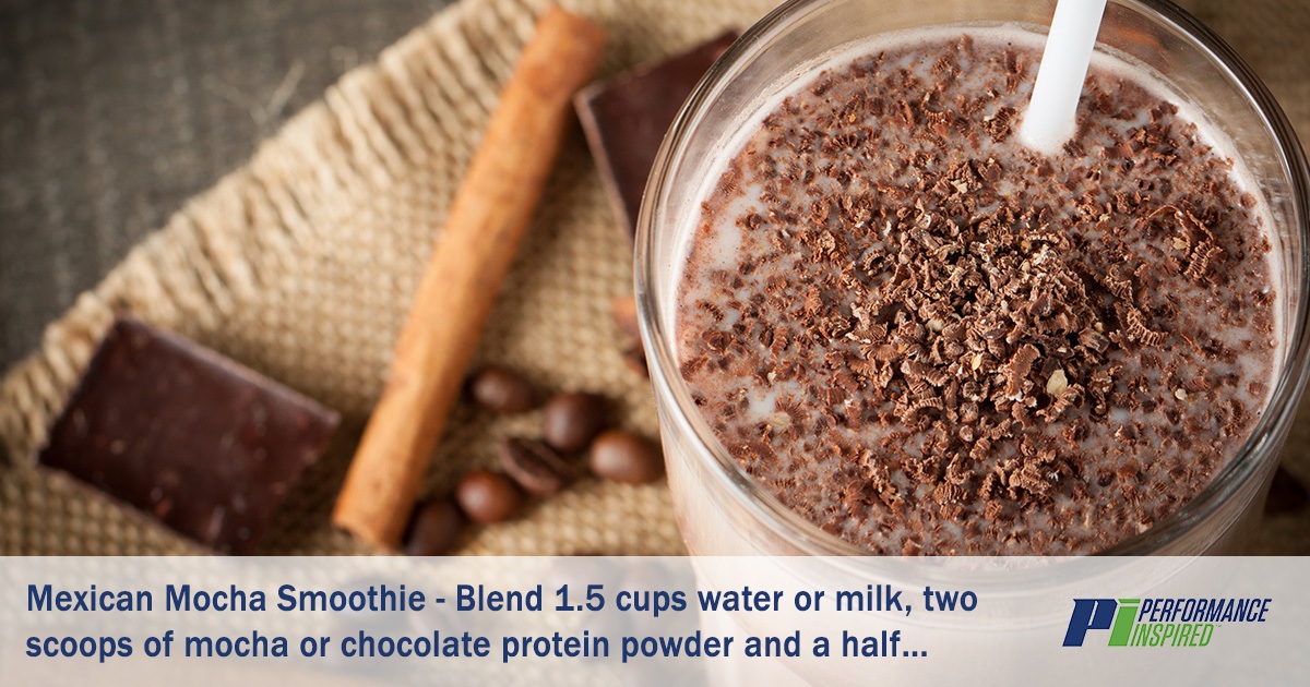 PI Nutrition - Recipes Fruit Smoothies Made wih Protein Powder - Mexican Mocha