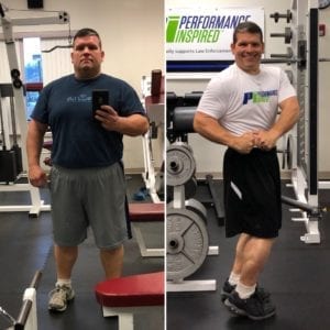 tansformation 2 before and after over 70 pound weight loss