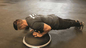 BOSU Ball Exercise Compression Pushup BOSU Ball Exercise Compression Pushup