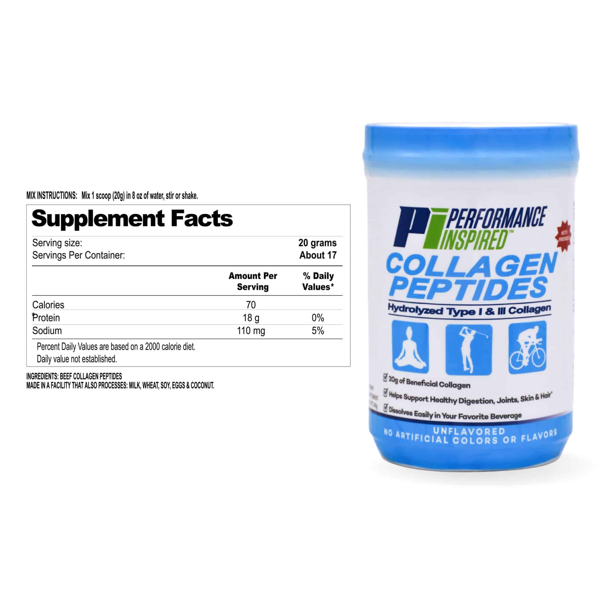 Collagen Powder Supplement Facts 1